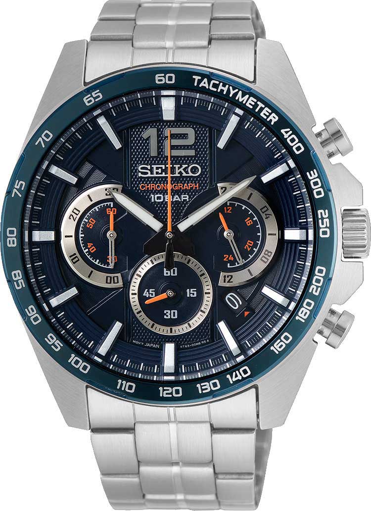 Японские наручные часы Seiko SSB345 с хронографом