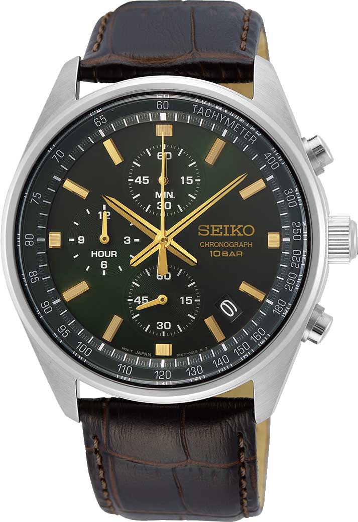 Японские наручные часы Seiko SSB385 с хронографом