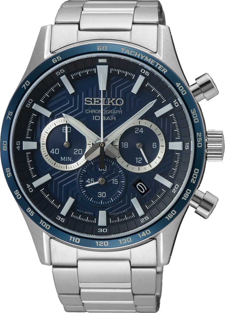 Японские наручные часы Seiko SSB445 с хронографом