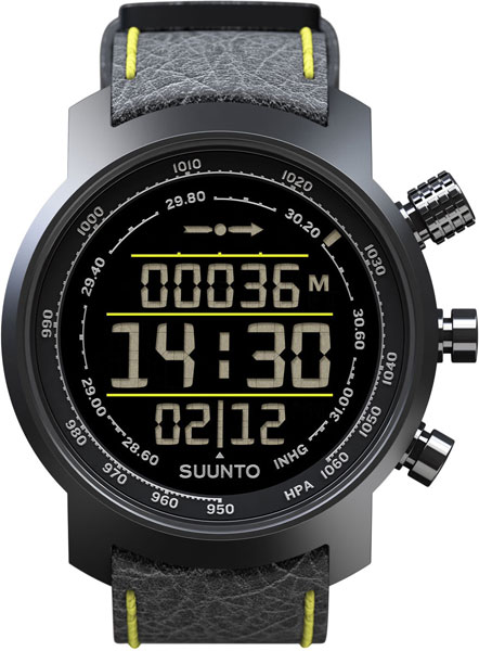Наручные часы Suunto elementum-terra-n/black/yellow-leather с хронографом