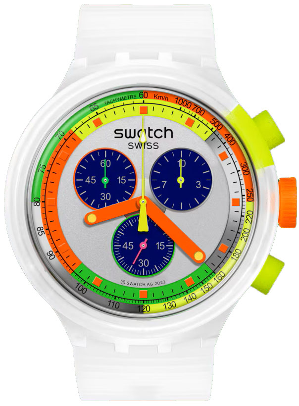 Швейцарские наручные часы Swatch SB02K100 с хронографом