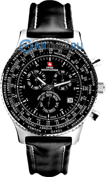 Швейцарские наручные часы Swiss Mountaineer SM1213 с хронографом