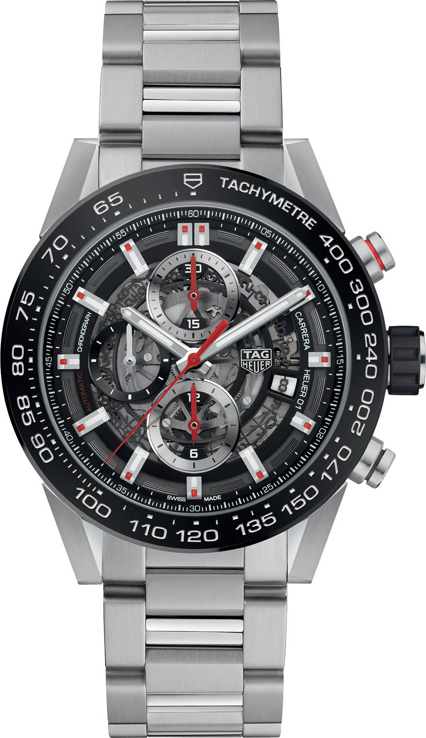 Швейцарские механические наручные часы TAG Heuer Carrera CAR201V.BA0766 с хронографом