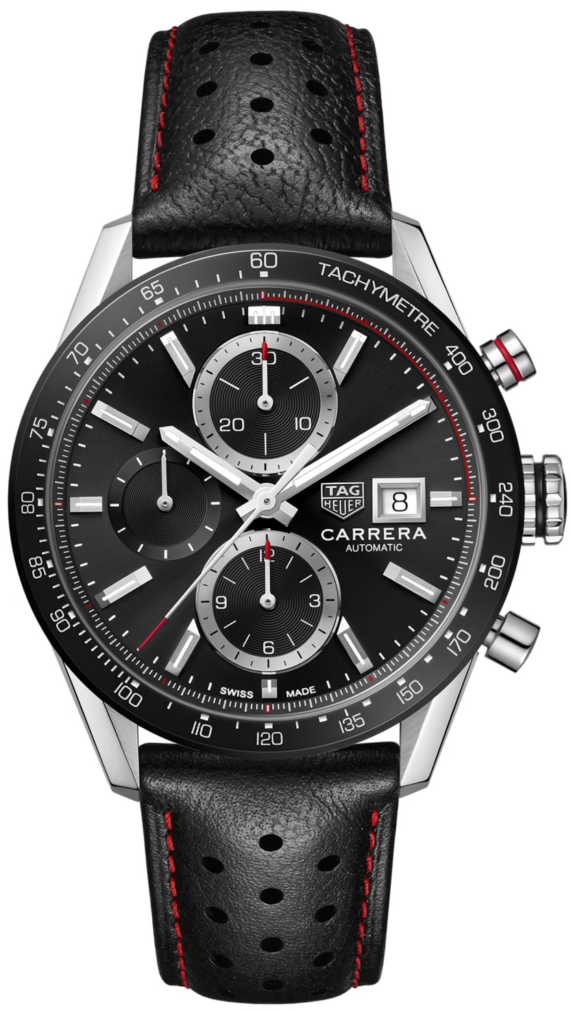 Швейцарские механические наручные часы TAG Heuer Carrera CBM2110.FC6454 с хронографом