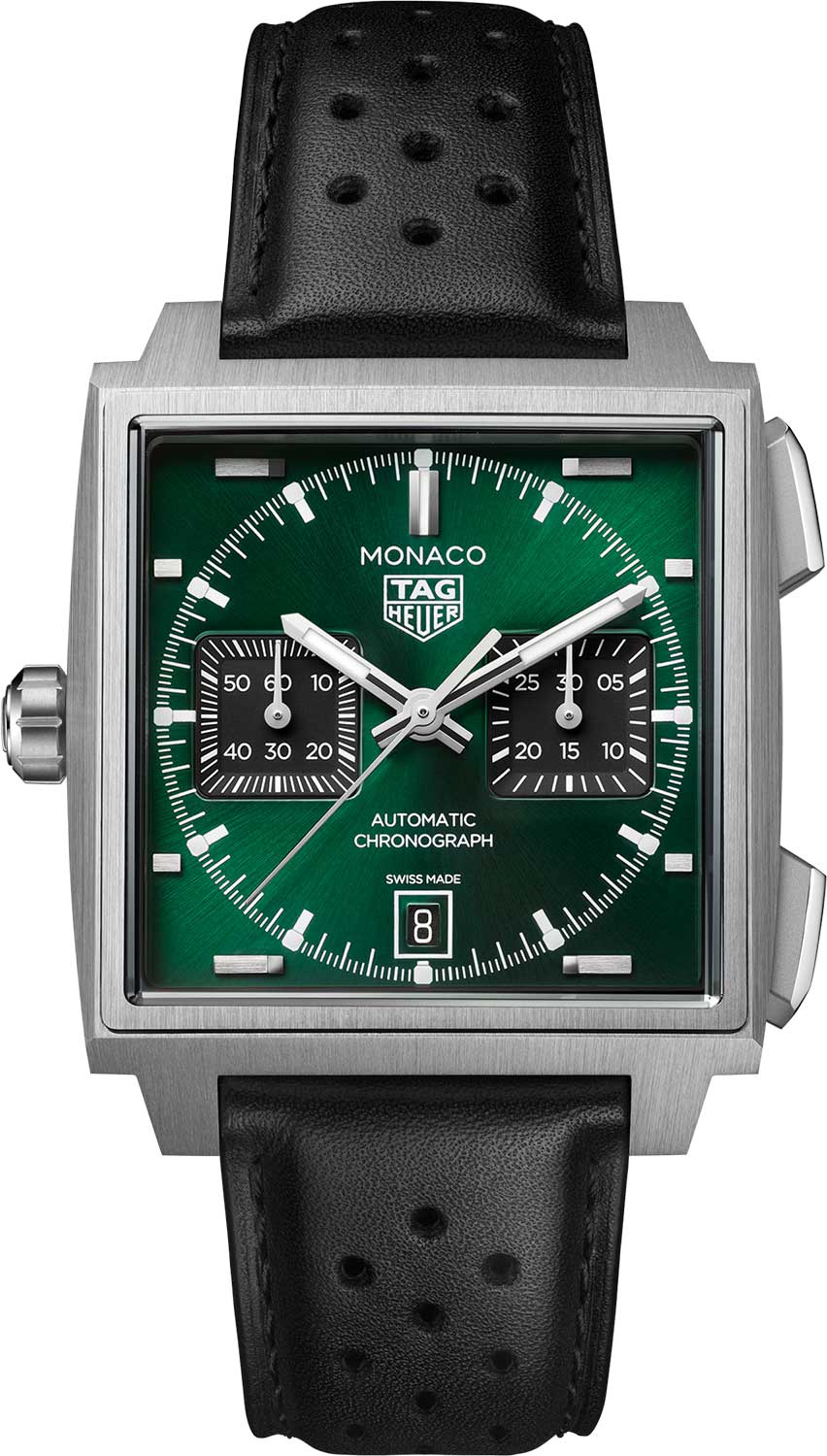 Швейцарские механические наручные часы TAG Heuer Monaco CDW2180.FC8360 с хронографом