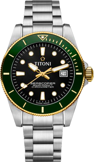 Швейцарские механические наручные часы Titoni 83300-SYS-GN-248