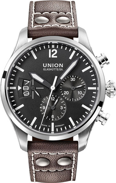 Швейцарские механические наручные часы Union Glashütte/SA. D0096271605700 с хронографом