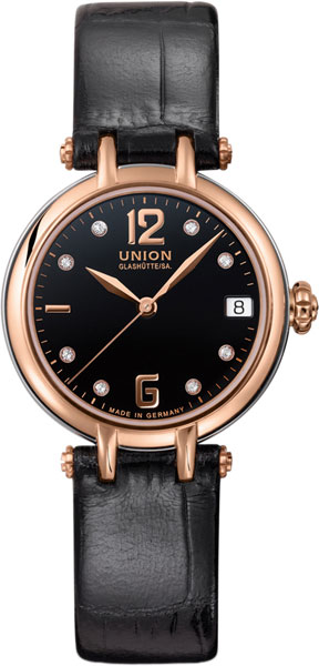 Швейцарские механические золотые наручные часы Union Glashütte/SA. D9012074605601