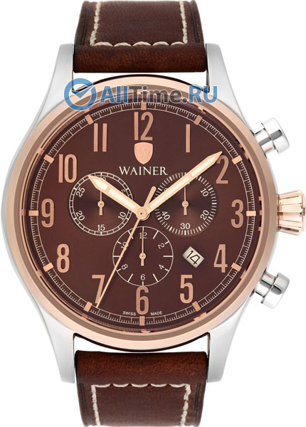 Швейцарские наручные часы Wainer WA.10666-B с хронографом
