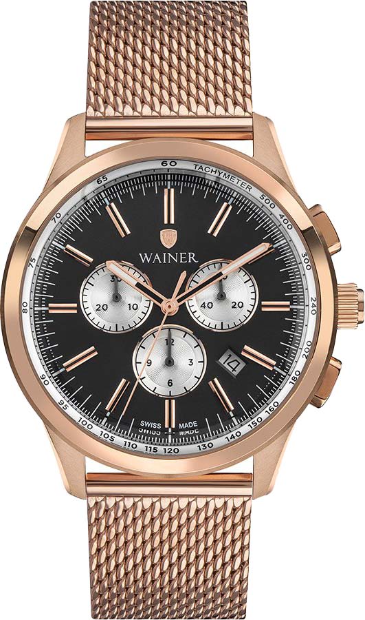 Швейцарские наручные часы Wainer WA.12340-B с хронографом