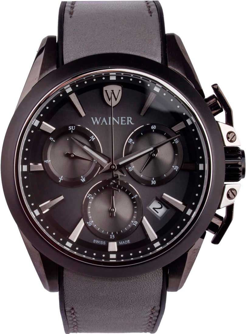 Швейцарские наручные часы Wainer WA.16101-B-ucenka с хронографом
