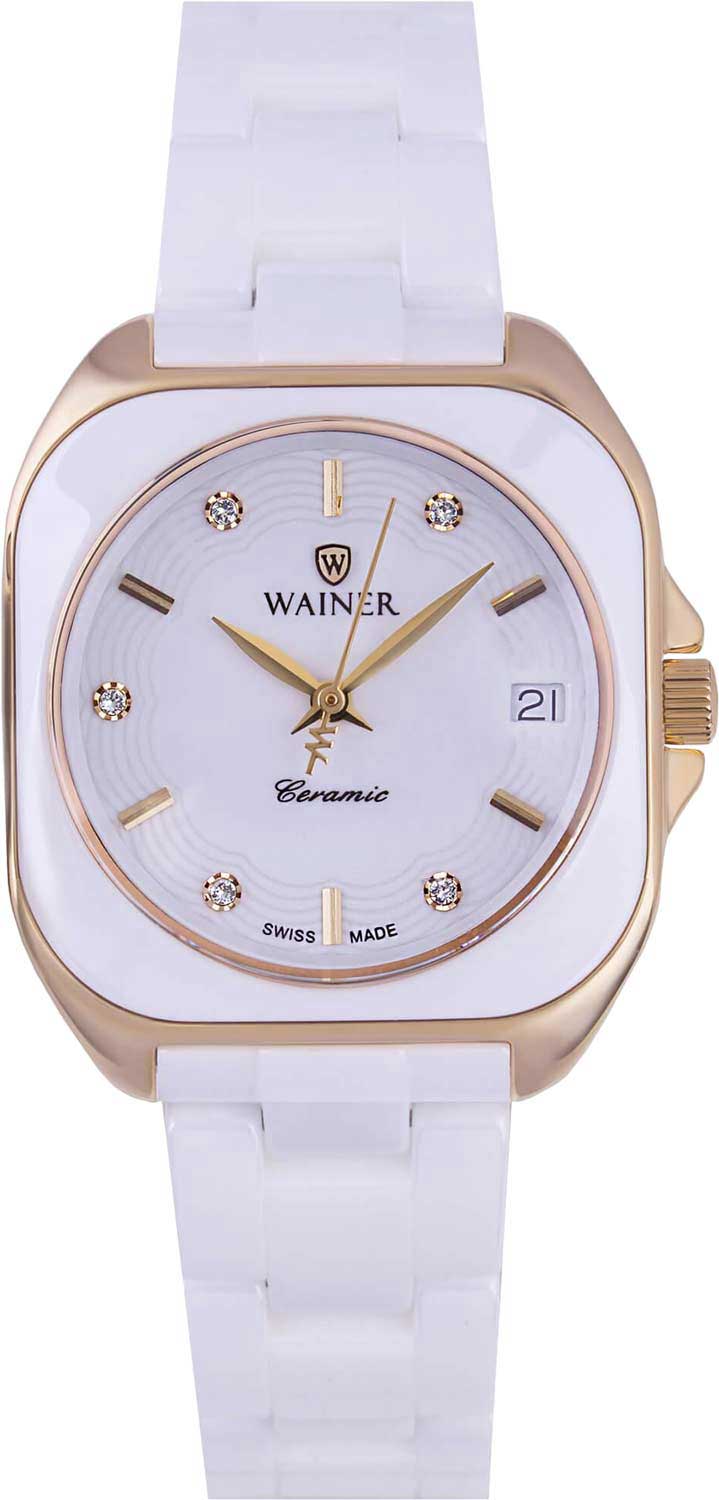 Швейцарские керамические наручные часы Wainer WA.18070-F-ucenka