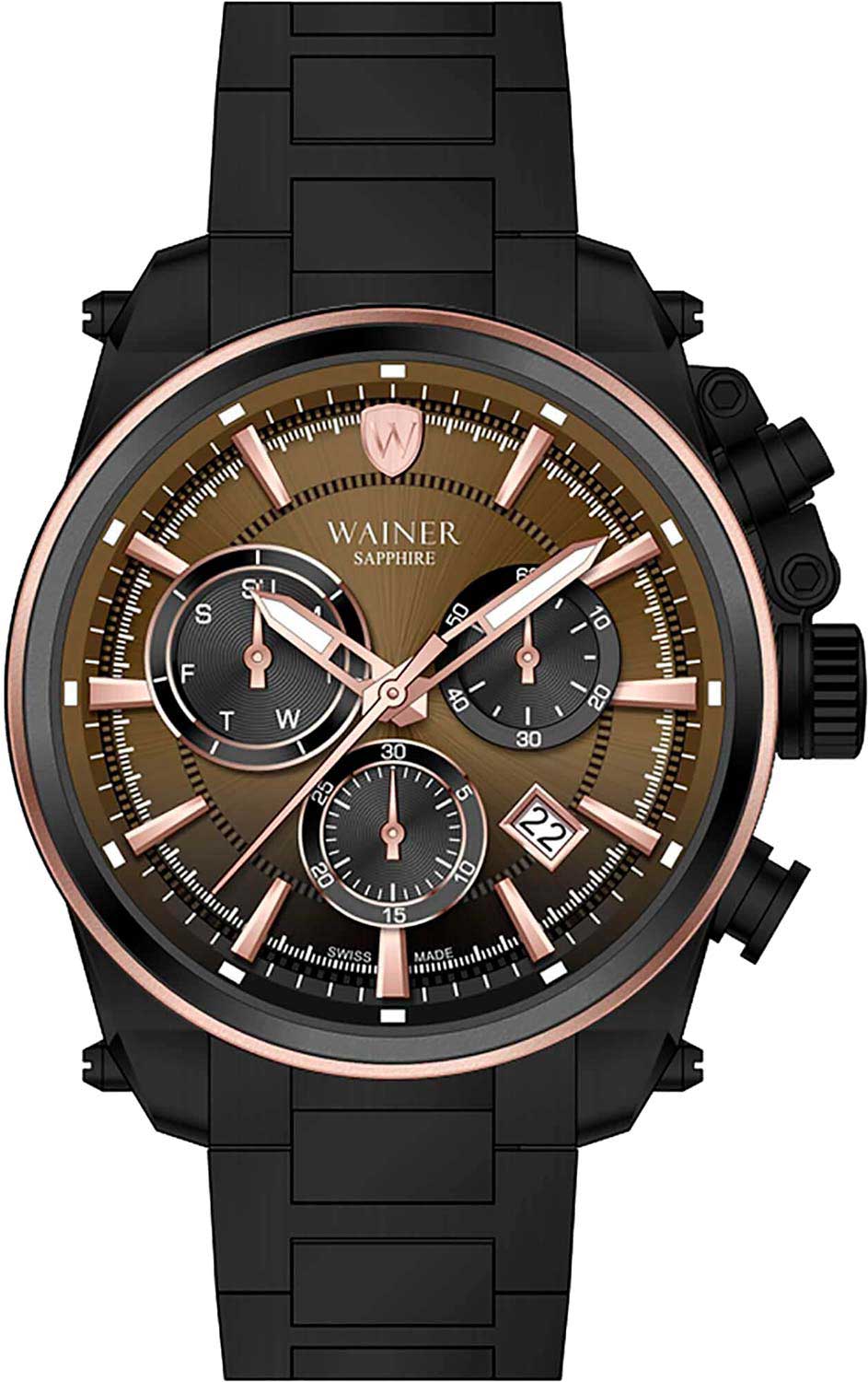 Швейцарские наручные часы Wainer WA.19200-G-ucenka с хронографом