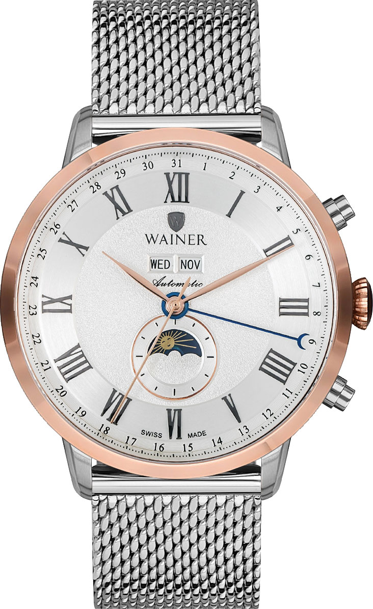 Швейцарские механические наручные часы Wainer WA.25045-B