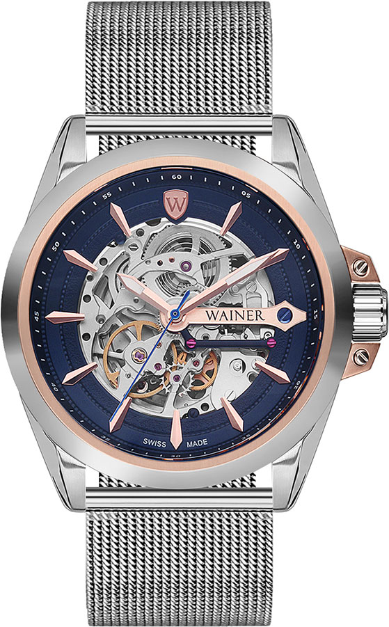 Швейцарские механические наручные часы Wainer WA.25687-B