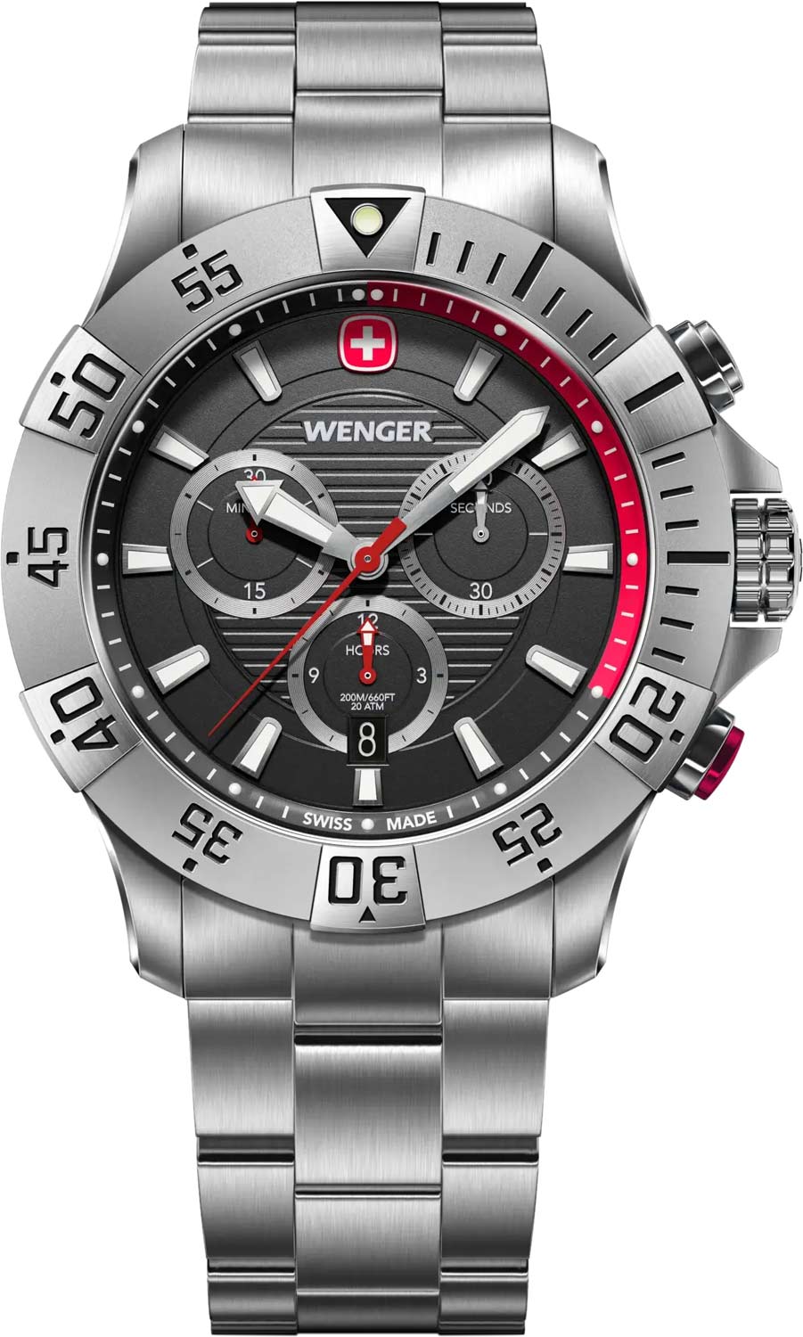 Швейцарские наручные часы Wenger 01.0643.123 с хронографом
