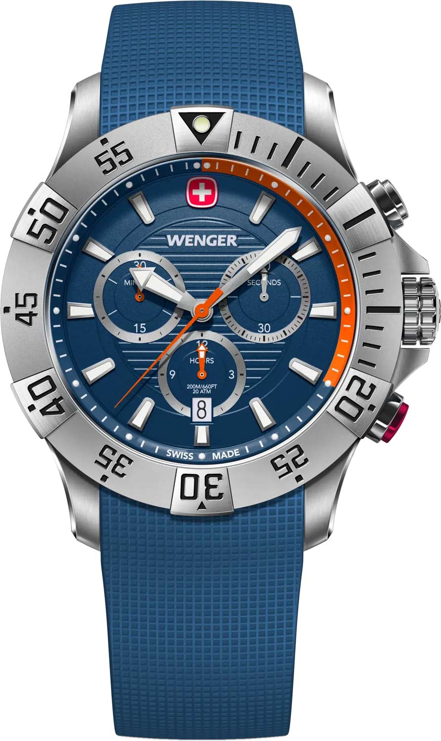 Швейцарские наручные часы Wenger 01.0643.124 с хронографом