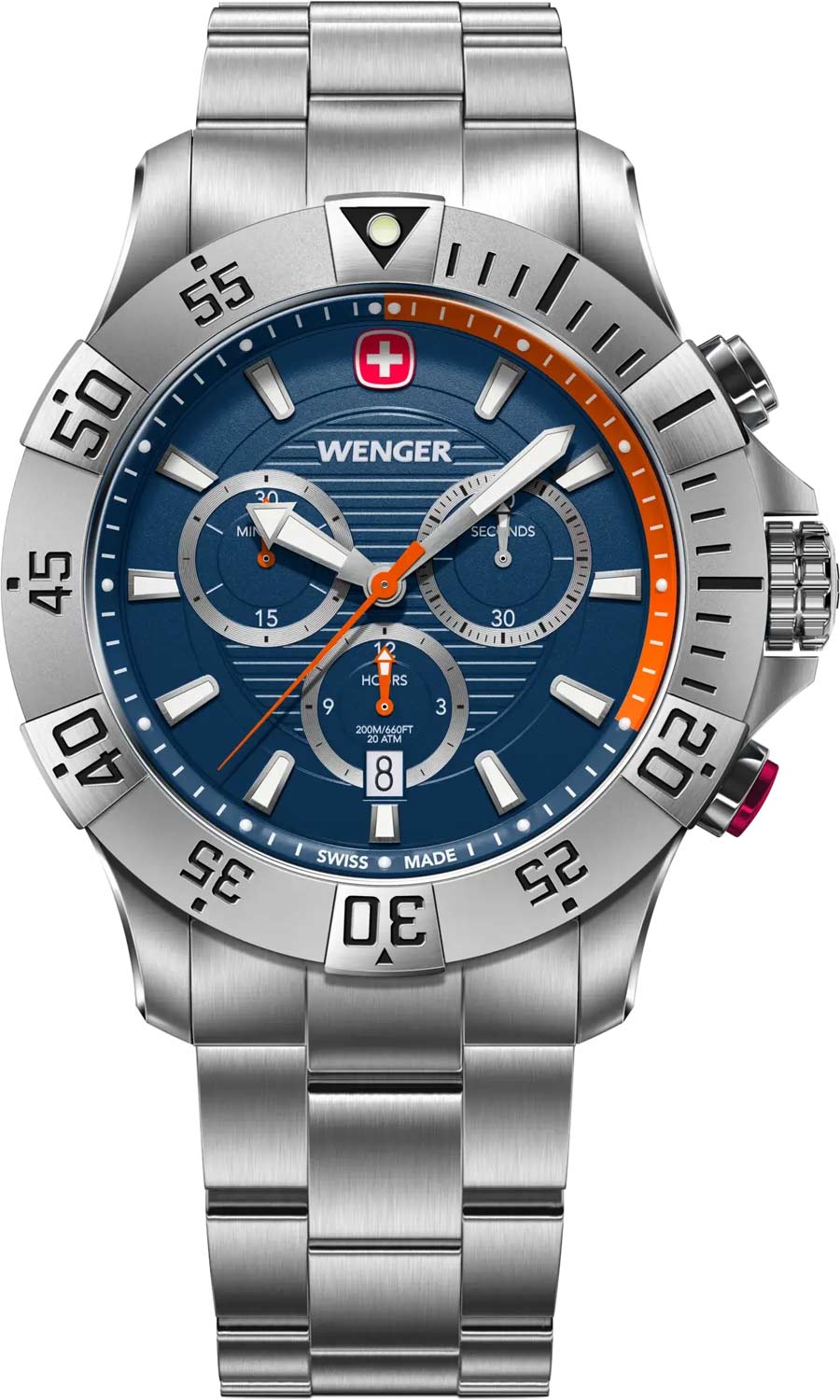 Швейцарские наручные часы Wenger 01.0643.125 с хронографом