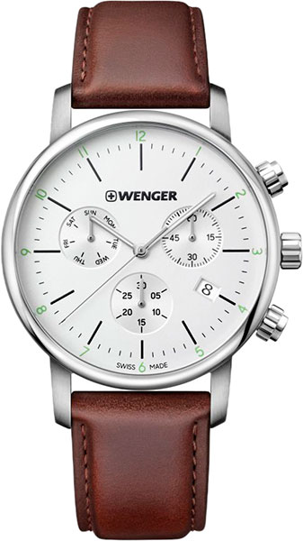 Швейцарские наручные часы Wenger 01.1743.101 с хронографом