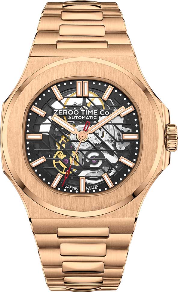 Японские механические наручные часы ZEROO ZM003SRBK