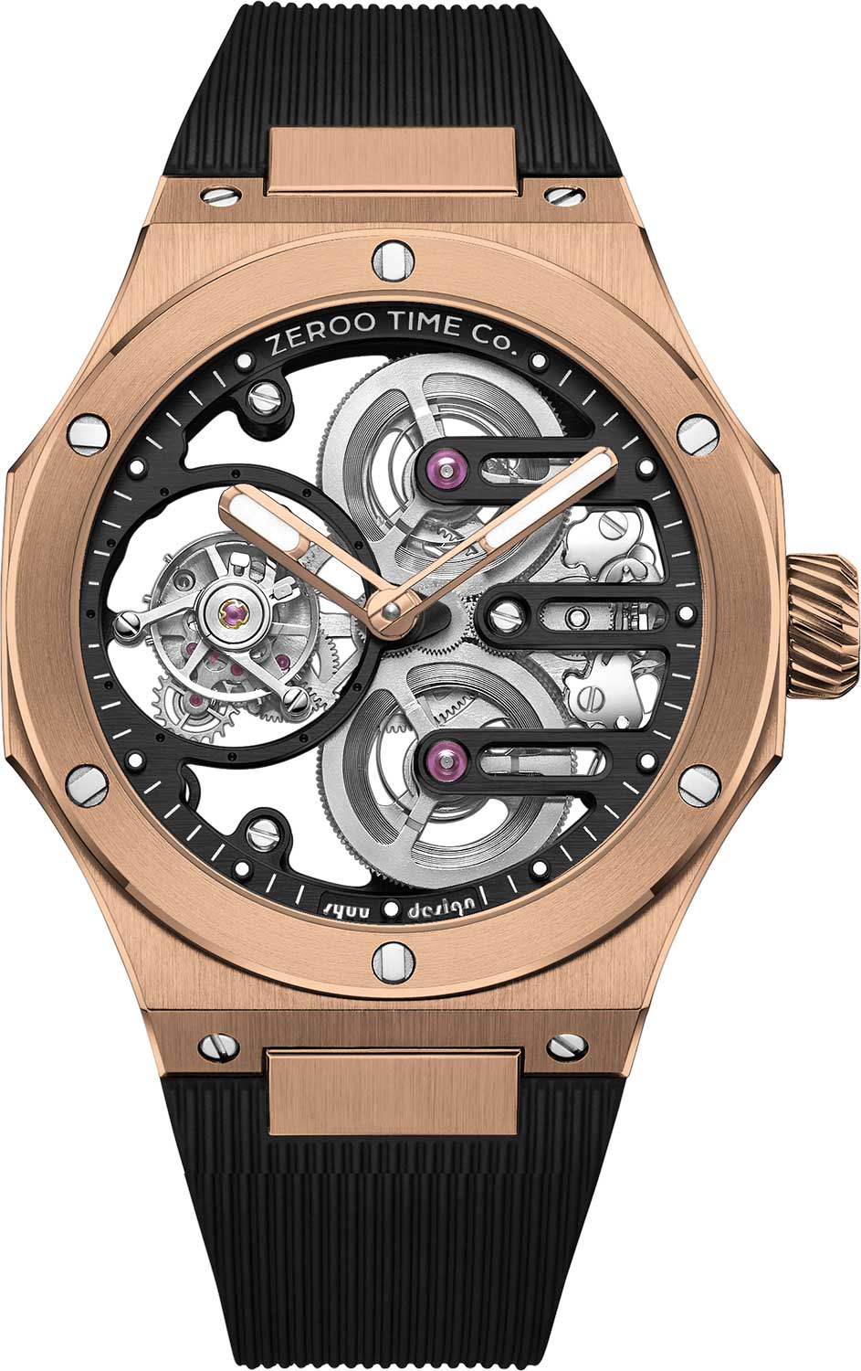 Японские механические наручные часы ZEROO ZT008RBB